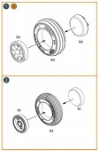 Clear Prop CPA48038 AMX Ghibli wheel set for Kinetic, HobbyBoss kits 1:48