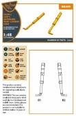 Clear Prop CPA48040 XA2D-1, A2D-1 Skyshark main landing legs for CP kits 1:48