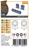 Clear Prop CPA48059 Morane-Saulnier Wheels set for Dora Wings 1:48