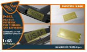 Clear Prop CPA48068 F-86A pre-cut patterns for numbers and lettering painting mask for CP4824 kit 1:48