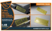Clear Prop CPA48071 F-86A pre-cut patterns for numbers and lettering painting mask for CP4825 kit 1:48