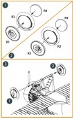 Clear Prop CPA48077 F4B Wheels set for CP kits 1:48