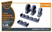 Clear Prop CPA48090 F-86A Wheels set (weighted) type 1 for CP kits 1:48