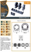 Clear Prop CPA48091 F-86A Wheels set (weighted) type 2 for CP kits 1:48