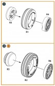 Clear Prop CPA48091 F-86A Wheels set (weighted) type 2 for CP kits 1:48