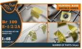 Clear Prop CPA48107 Bf-109E-1/3/3a double-sided painting mask for Wingsy Kits 1:48