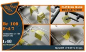 Clear Prop CPA48108 Bf-109E-4/7 double-sided painting mask for Wingsy Kits 1:48