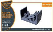 Clear Prop CPA48123 D3A2 VAL air intake exhaust for Wingsy Kits 1:48