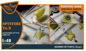 Clear Prop CPA48125 Spitfire Tr.9 double-sided painting mask for Airfix kit 1:48