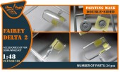 Clear Prop CPA48130 Fairey Delta 2 double-sided painting mask for Dora Wings 1:48