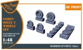Clear Prop CPA48131 Fairey Delta 2 Wheels set for Dora Wings kit for Dora Wings 1:48