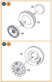 Clear Prop CPA48131 Fairey Delta 2 Wheels set for Dora Wings kit for Dora Wings 1:48