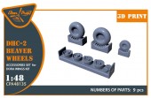 Clear Prop CPA48135 DHC-2 Beaver Wheels set for Dora Wings 1:48