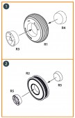 Clear Prop CPA48135 DHC-2 Beaver Wheels set for Dora Wings 1:48