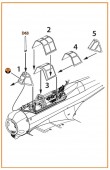 Clear Prop CPA72028 Ki-51 Sonia (all versions) vacuum formed canopy for CP kits CP72011/CP72012/CP72013 1:72