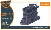 Clear Prop CPA72086 Liberty L-12 engine set 3D print 1:72