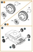 Clear Prop CPA72092 HMMWV Wheel set 37x12,5 Tires for T-Model kits 1:72
