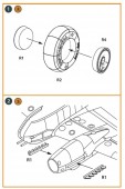 Clear Prop CPA72113 Me-410 B-1/U2/U4/R4 wheel set and exhausts for Airfix kit 1:72