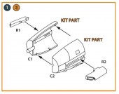 Clear Prop CPA72119 Me-410 B-1/U2/U4/R4 exhausts for Finemolds kits 1:72