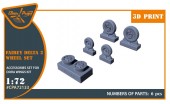 Clear Prop CPA72133 Fairey Delta 2 wheel set for Dora Wings kit 1:72