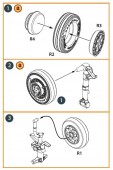 Clear Prop CPA72164 F-86A wheel set type 2 for CP kits 1:72
