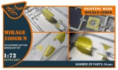 Clear Prop CPA72201 Mirage 2000B/N double-sided painting mask for Modelsvit kit 1:72