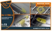 Clear Prop CPA72202 Su-17M3/4 double-sided painting mask for Modelsvit kit 1:72