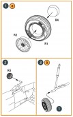 Clear Prop CPA72210 Wessex HC.2 Wheel set type 1 for Airfix kit 1:72