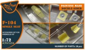 Clear Prop CPA72254 F-104 Single seat double-sided painting mask for Fine Molds 1:72