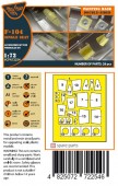Clear Prop CPA72254 F-104 Single seat double-sided painting mask for Fine Molds 1:72