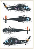 Clear Prop CPD72001 UH-2/SH-2 Seasprite (early version) technical stencils 1:72