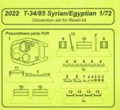 CMK 129-2022 T-34 85 Syrian Egyptian Version Resin Conversion Set for Revell 1:72