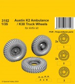 CMK 129-3152 Austin K2 Ambulance / K30 Truck Wheels 1/35 / for Airfix kits 1:35