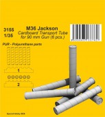 CMK 129-3155 M36 Jackson Cardboard Transport Tube for 90 mm Gun (6 pcs.) 1:35