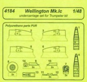 CMK 129-4184 Wellington Mk.Ic Undercarriage Set Resin Detail Set for Trumpeter 1:48