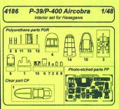 CMK 129-4186 P-400 P-39 Aircorbra interior for Hasegawa  1:48