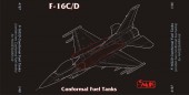 CMK 129-4187 F-16C D Conformal Fuel Tanks for Hasegawa 1:48