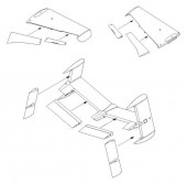 CMK 129-4232 He 162A-2 Control surfaces for Tamiya 1:48