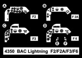 CMK 129-4350 BAC Lightning F2/F2A/F3/F6-Cockpit Set 1:48