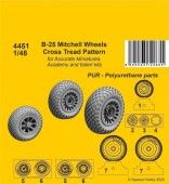 CMK 129-4451 B-25 Mitchell Wheels/ Cross Tread Pattern 1:48