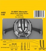CMK 129-4485 B-26B/C Marauder Waist Guns, Ammo Boxes and Feed / for ICM kit 1:48