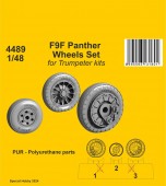 CMK 129-4489 F9F Panther Wheels Set / for Trumpeter kits 1:48