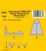 CMK 129-4496 Aermacchi MB-326 Open Electronic Nose Box for Italeri kits 1:48