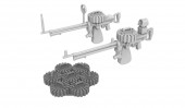 CMK 129-4507 Lewis machine gun (two - with ring/bead and reflector gun sights) for Airfix 1:48