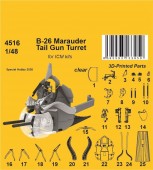 CMK 129-4516 B-26 Marauder Tail Gun Turret for ICM 1:48