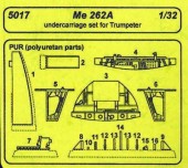 CMK 129-5017 Me 262 A undercarriage set for Trumpeter 1:32