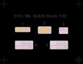 CMK 129-5113 Mk.82AIR BSU49B Bomb (Air Inflatable Ret Retarder)(2 pcs) 1:32