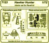 CMK 129-7123 Hawker Hunter Interior Set for Revell 1:72