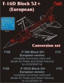 CMK 129-7156 F-16D Block 52+ Europe for Academy 1:72