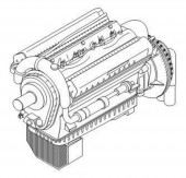 CMK 129-7166 Rolls Royce Merlin XX Engine 1:72
